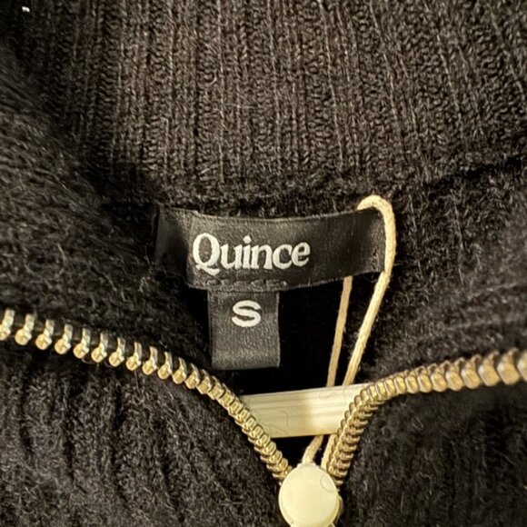 NWT Quince Women's Black Cowl Neck Sweater, 28% Alpaca, Size S - Picture 3 of 7